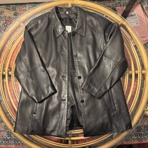 Black Leather Men's Jacket